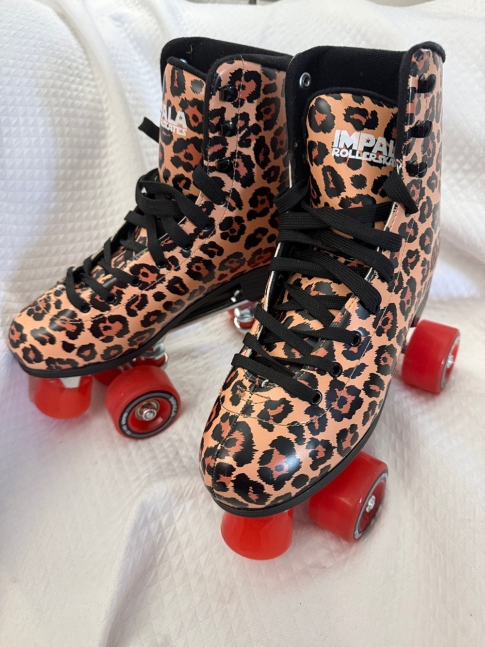 Impala Roller Skates Leopard Print Woman’s Size 8 (Vegan) Brand New / Never Worn